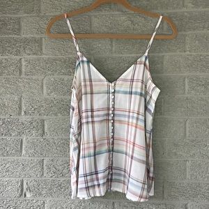 Plaid Cami with Buttons